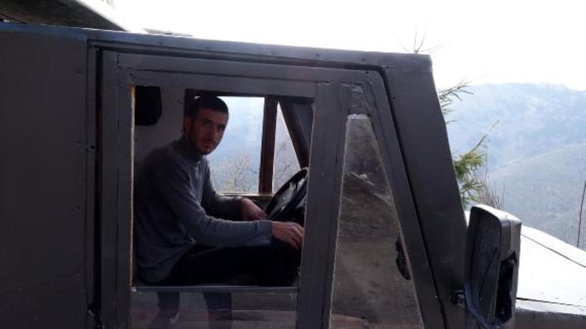 Trabzonlu genç, hurda otomobil parçalarıyla saatte 100 kilometre gidebilen kamyonet yaptı
