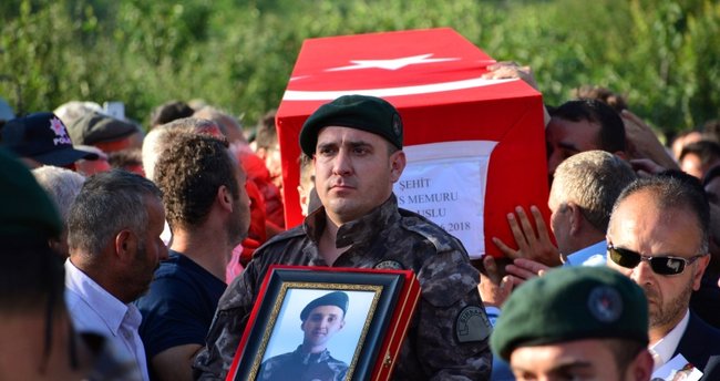 Şehit polis Uslu son yolculuğuna uğurlandı
