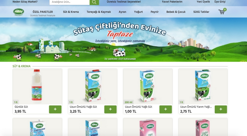 Sütaş’ın eve teslim servisi: Sütaş Market